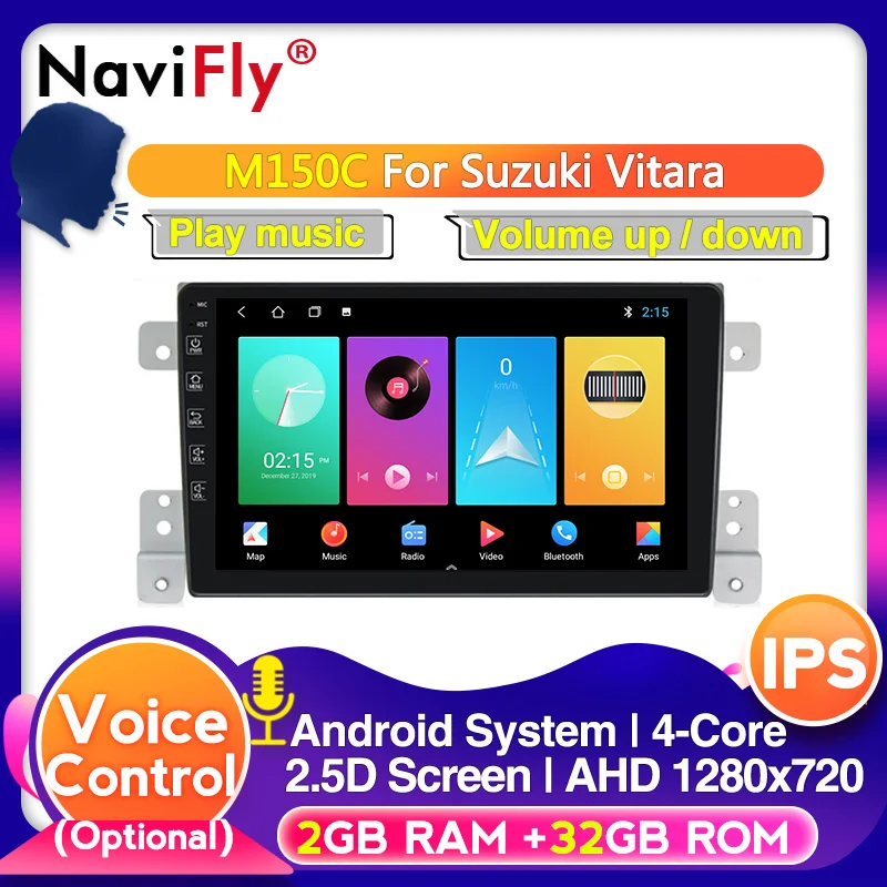 DSP IPS Android 10.0 4G RAM 64G CAR GPS 2 DIN DVD PLAYER For SUZUKI GRAND VITARA 2007-2013 GPS RADIO STEREO SCREEN NAVIGATION