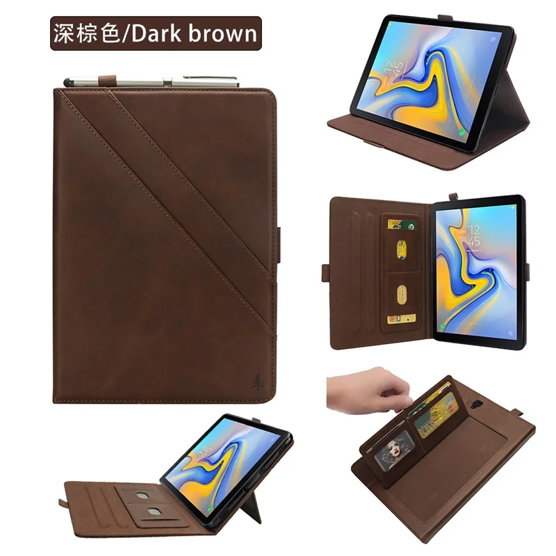 Чехол для Samsung Galaxy Tab A A2 10,5 дюймов SM-T590 T595 T597 чехол Смарт кожаный Слот для Карт Подставка Сумка сумки чехол для планшета