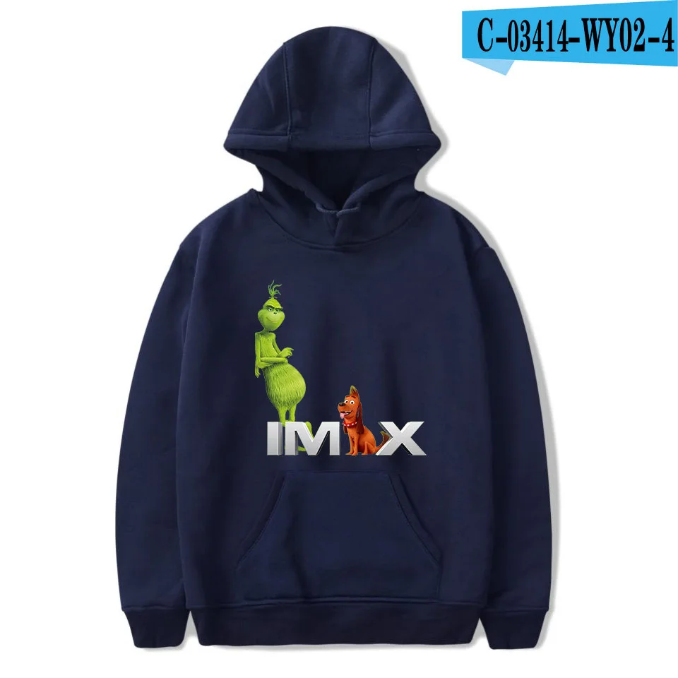 Новые толстовки с принтом из фильма The Grinch для мужчин/женщин, толстовки унисекс, спортивный костюм, повседневные пуловеры, уличная толстовка с капюшоном, лидер продаж, топы - Цвет: 2D