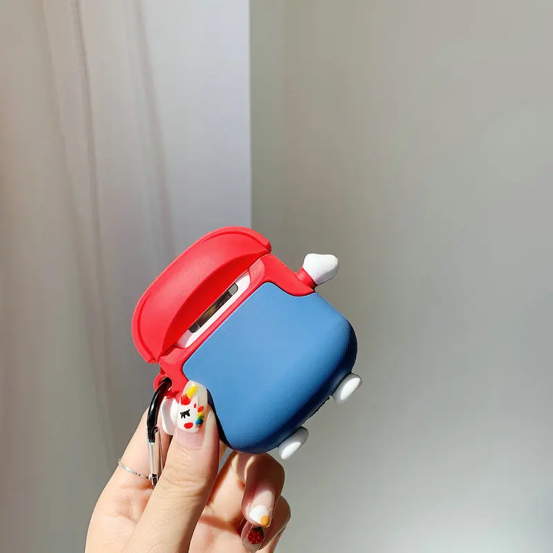 3D Силиконовый мультяшный защитный чехол для Air Pods 1 2, чехол для наушников для Apple Airpods, чехол s Funda, Bluetooth, чехол для зарядки