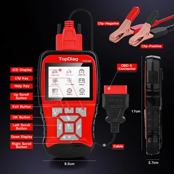 

Auto OBD2 DiagnosticTool TP908B Dual System Car OBD2 Scan Battery Tester Diagnostic Car Scanner