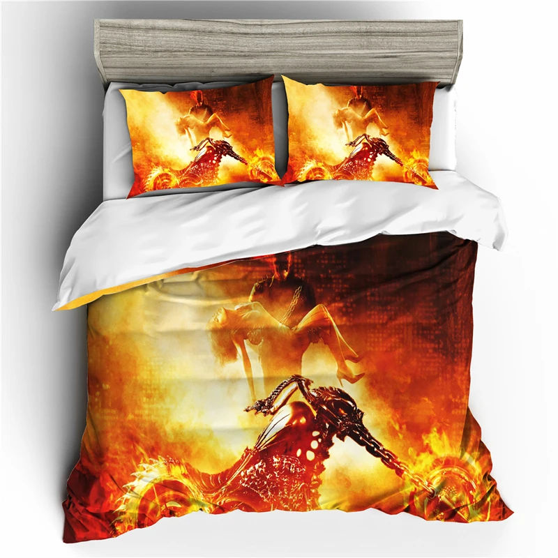 Ghost Rider, 3D комплект постельного белья, духи мести, пододеяльники, постельный комплект, одеяло, Комплект постельного белья, постельное белье(без простыни