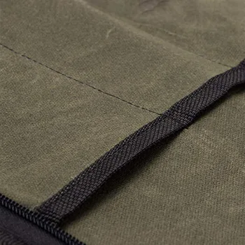 

Waxed Canvas Cutlery Storage Bag Portable Carrier Case Pouch Organizer