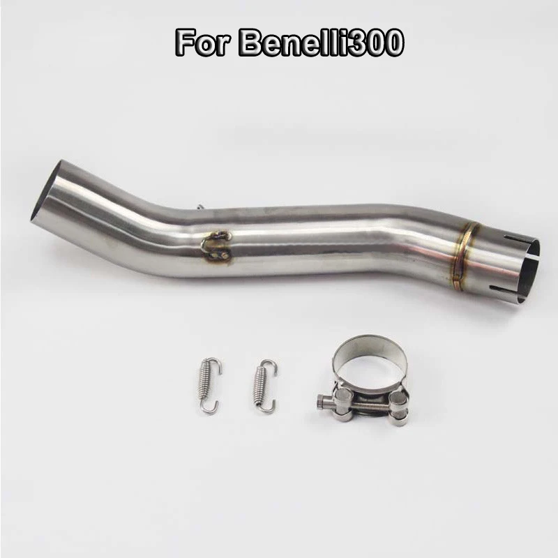 For Benelli300 Motorcycle Exhaust Muffler Mid Link Connect Pipe Stainless Steel