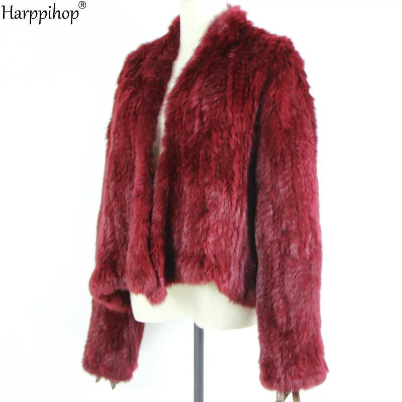 Горячая Распродажа, вязаный мех кролика куртка popuplar модная зимняя куртка с отделкой из меха пальто с мехом для мужчин и женщин harppihop