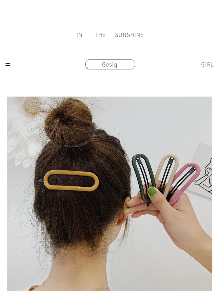 Fashion Oval Candy Color Hairpins Women Lady Hair Clips Pin Barrette Accessories For Girls Hair Ornament Tool Hairgrip Headdress