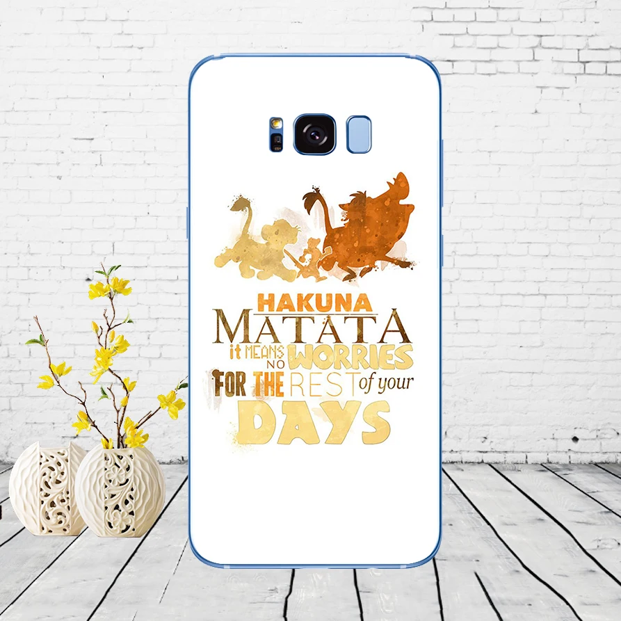 103DD hakuna matata The Lion King Мягкий силиконовый чехол для Samsung Galaxy S6 S7 edge S8 S9 S10 plus A70 A50 чехол
