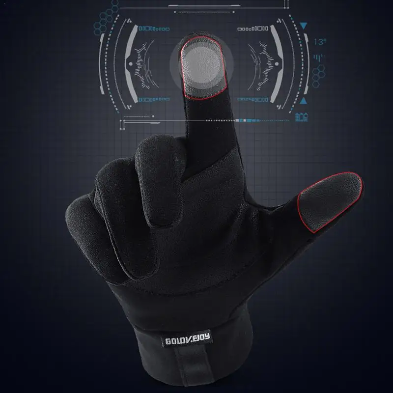 Спорт на открытом воздухе Windstopper водонепроницаемые теплые перчатки для верховой езды полный палец перчатки для мотоцикла Сенсорный экран перчатки для мужчин и женщин