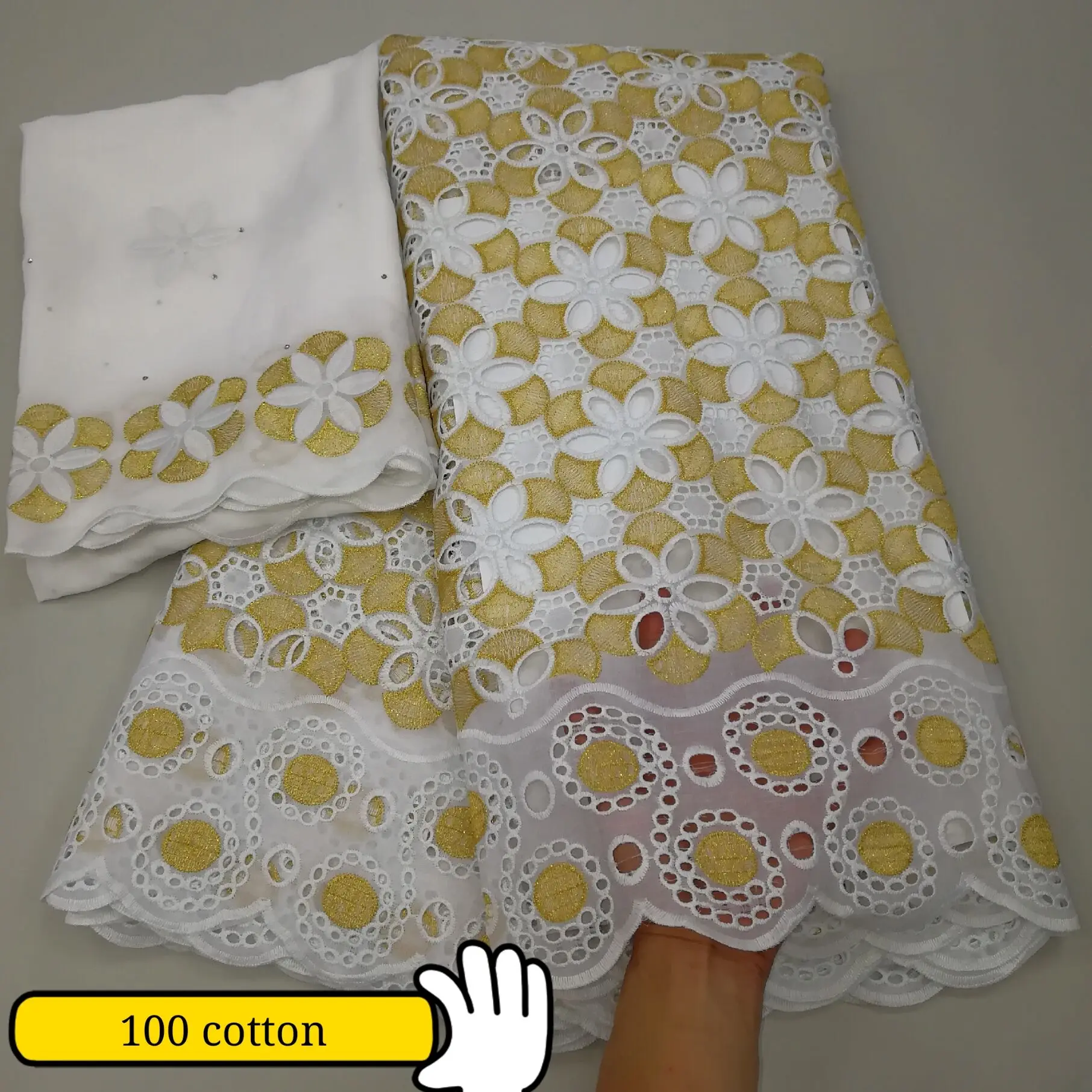 Tissu африканская сухая кружевная ткань высокого качества хлопок кружевная ткань горячая Распродажа мягкая швейцарская вуаль кружевная ткань из Дубая 7 ярдов - Цвет: as picture