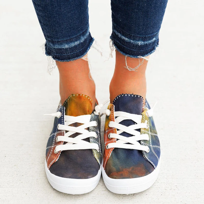 Canvas Shoes Women Vulcanized Autumn Casual Lace Up Candy Color Girls Red Trainers Lady Yellow Sneakers 2020 New Flat Heel | Обувь