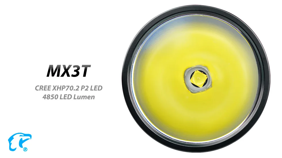 EAGTAC MX3T светодиодный фонарик мощный супер-яркий фонарь XHP70.2 4850 люмен перезаряжаемый аккумулятор для фотосъемки 3*18650
