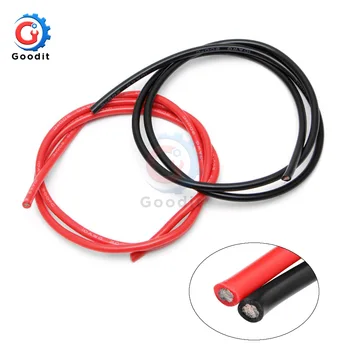 

1 Set 10/12/14/16 Gauge AWG Electrical Wire Soft Silicone Cable Temperature Resistance Flexible Copper Cable Black + Red (1M/85)