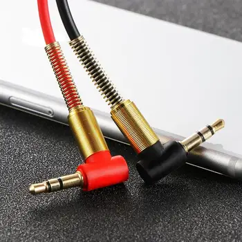 

AOZBZ Universal Car Aux Audio Cable With 90 Degree Angle 3.5mm Jack Male To Male HIFI Stereo Audio Cable