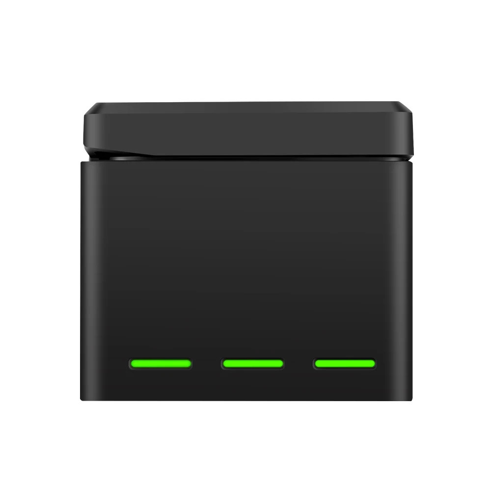 Best TELESIN 3 Pack Battery + 3 Slots Battery Charger 2 TF Card Storage Box for DJI Osmo Action Camera Accessories