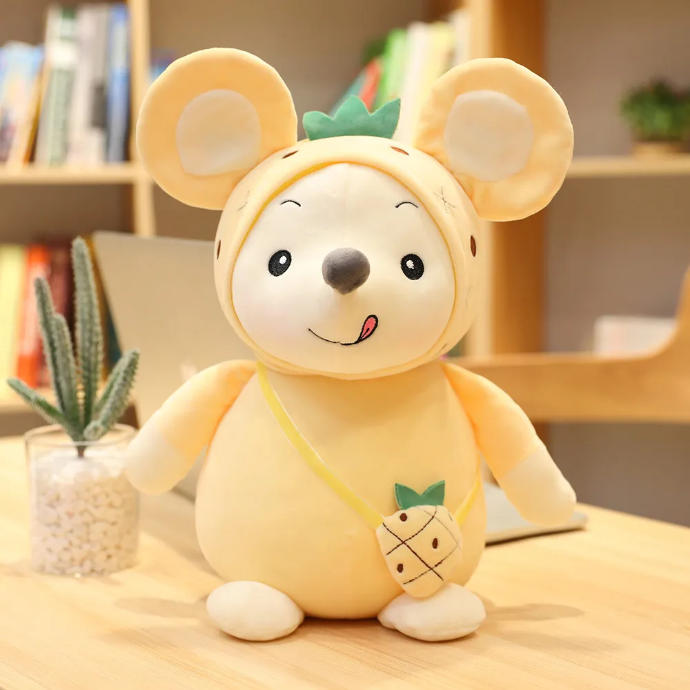 Плюшевая кавайная игрушка с мультяшным рисунком, Детская утешительная кукла, Рождественский креативный подарок для мальчиков и девочек - Цвет: yellow