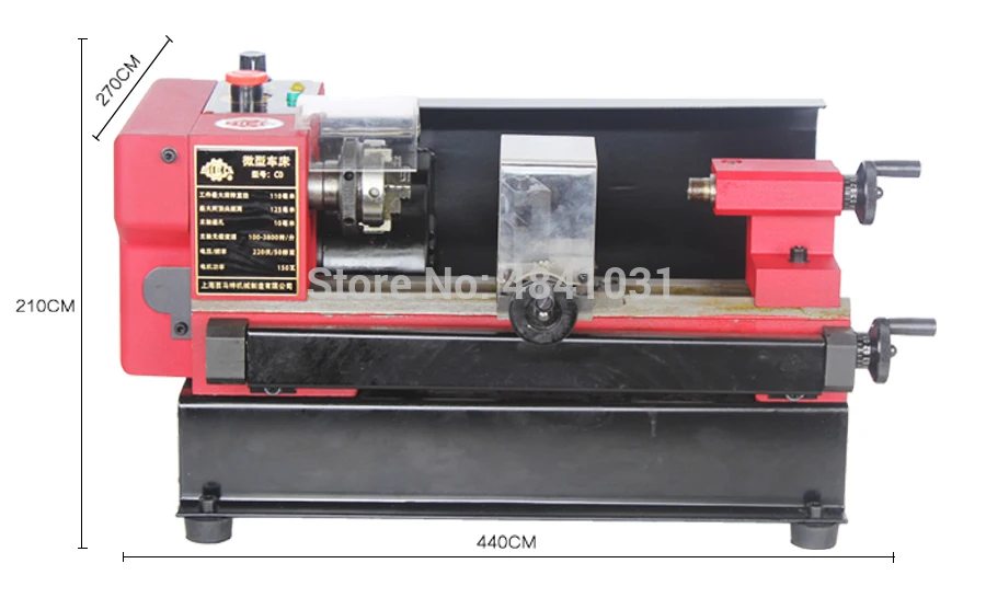 

4x5 Micro Lathe 150W motor+125mm working length DIY Lathe SIEG C0 Mircro metal turning machine