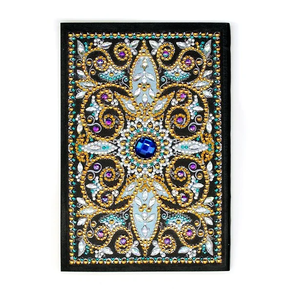 Dpsupr Diy Art Алмазный альбом для рисования дневник Полный Круглый Вышивка мозаикой из стразов A5 64 страницы сова с изображением павлиньей мандалы бабочки - Цвет: NB04