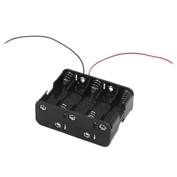 

2 Pcs Black Plastic Battery Holder Case 10 x 1.5V AA