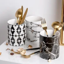 Нордическая керамическая банка для хранения мраморная емкость для палочек для еды домашняя кухня большая с крышкой многофункциональные запечатанные банки ваза украшения