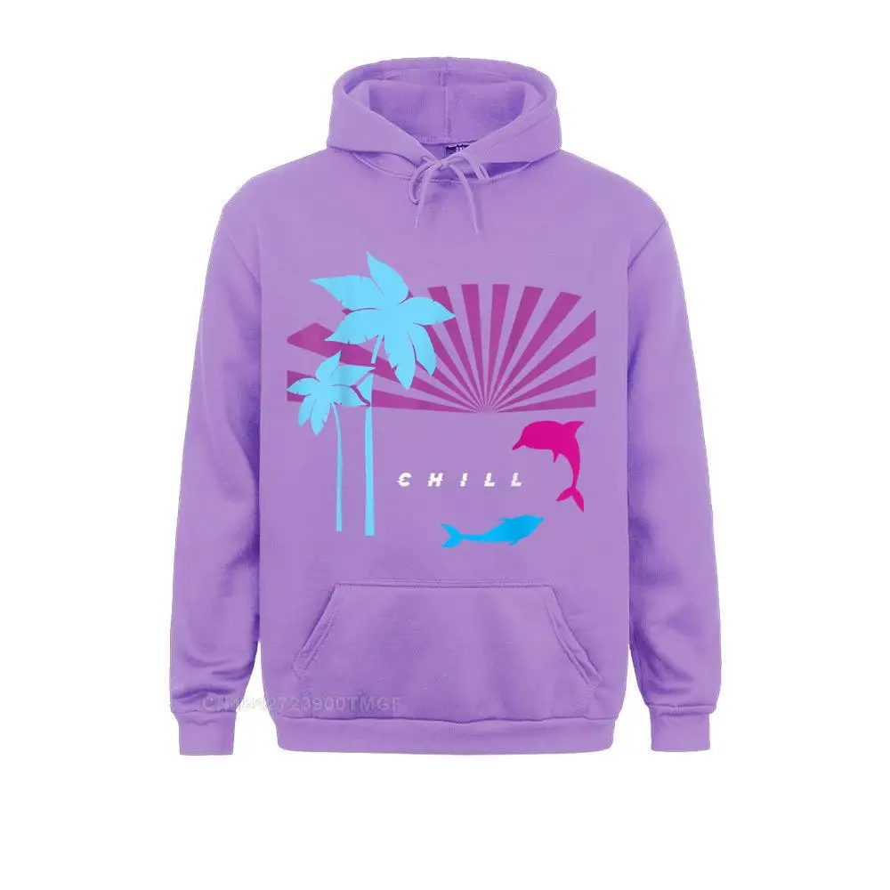Long Sleeve Hoodies  Men's Sweatshirts Vaporwave Retro CHILL Vibes Dolphin Sunset Palm Tree Dolphin T-Shirt__B13604 Design Clothes Slim Fit Vaporwave Retro CHILL Vibes Dolphin Sunset Palm Tree Dolphin T-Shirt__B13604purple