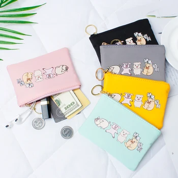 

Cartoon Cute Piggy Women's Coin Purse Personalized Fashion Korean Small Change Wallet Short Mini Multi-functional Keys Cards Bag