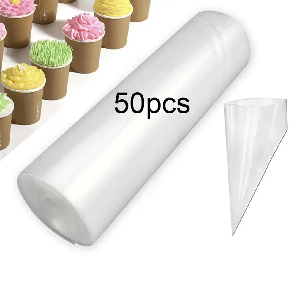 Disposable Pastry Bag 50 Pieces 14 Inch Thick Icing Piping Decorating Bags DIY Cake Cookies Candy Cupcakes Royal Frosting | Дом и сад