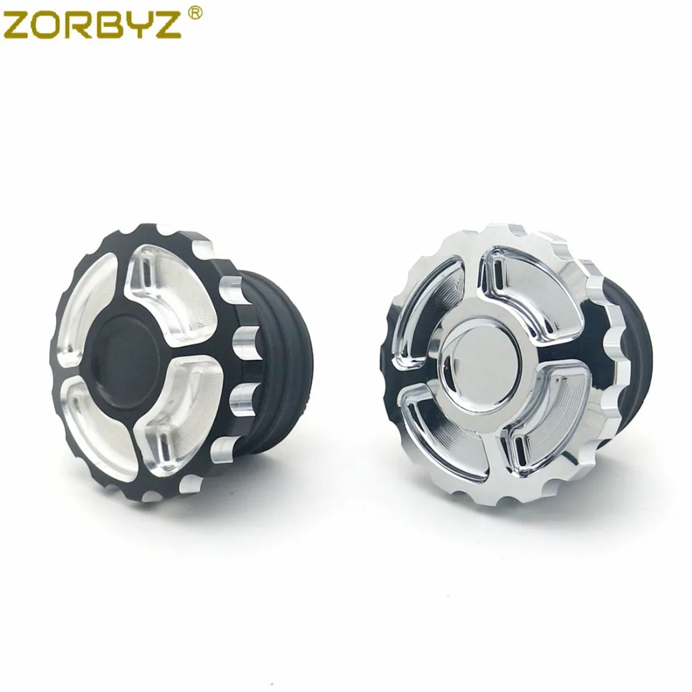 ZORBYZ черный/хром CNC Edge Cut вентилируемый газовый бак крышка топливная Крышка для Harley Sportster XL Dyna Touring Softail