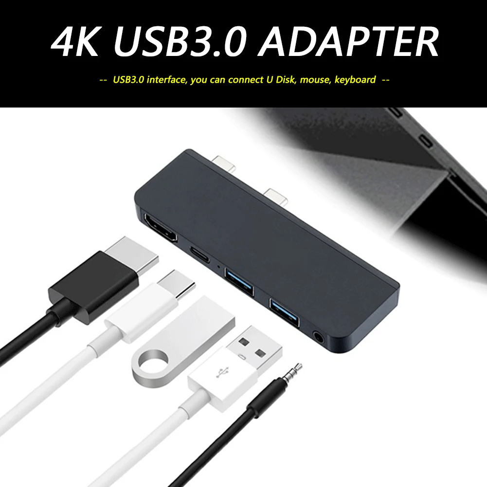 Концентратор переходник разветвитель 5 Гбит/с USB 3 0 Dual Type C Hub 4K HDMI набор конвертер