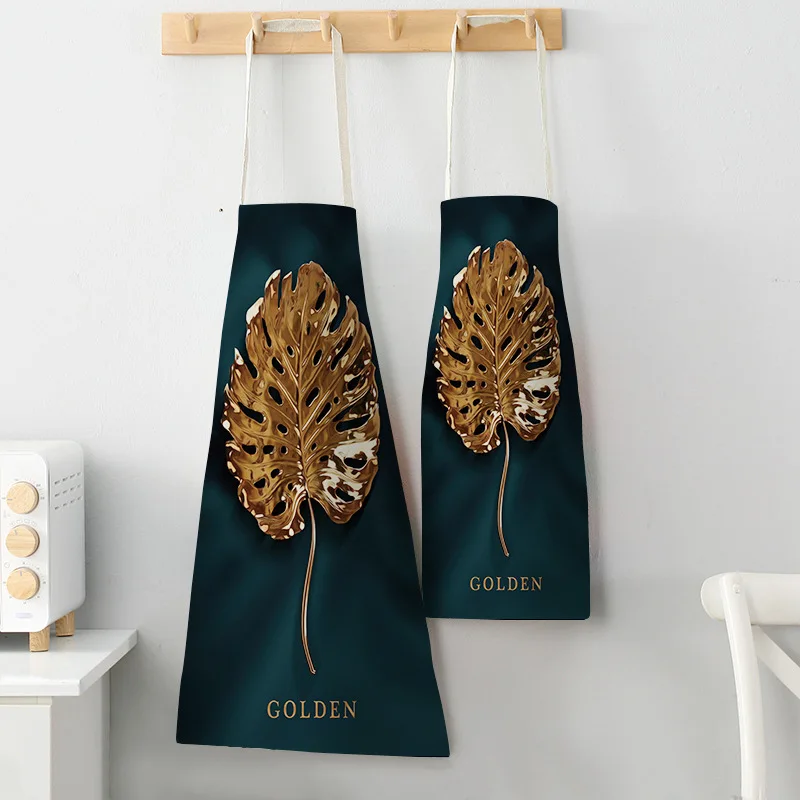 Multifunction Kitchen Apron Women Creative landscape Cotton Linen Sleeveless women Chef Cooking Aprons Kitchen 68*55cm 0063