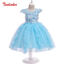 New Style Tassel Sequin Princess Dress Lace Costumes For Fit Kids Birthday Theme Party Dress Performance Ball Gown