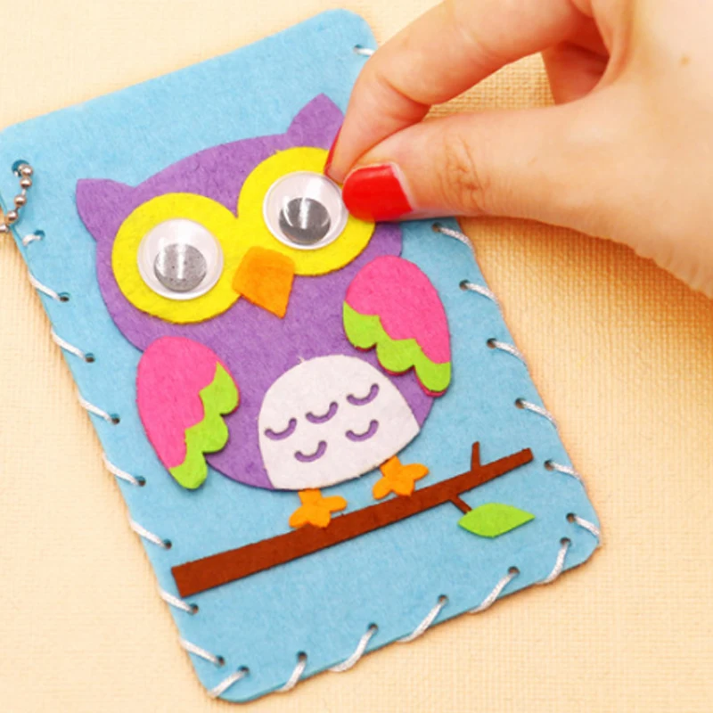 Sz Steam Non-woven DIY Felt Package Bus Card Holder Package Children's Kindergarten Handmade Fabric Holiday Gift Education Toys