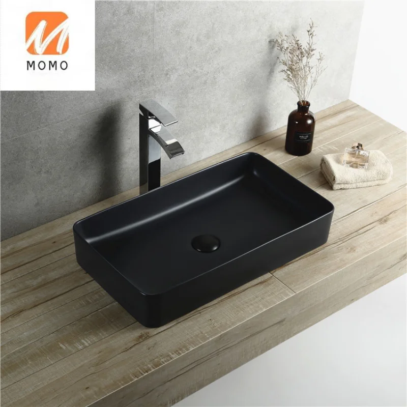

Italian Style Sanitary Ware Face Basin Handmade Art Lavatory Rectangular Ceramic Washbasin Bathroom Sink
