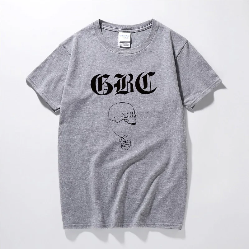 Серый Goth Boi Clique Boy Gbc Lil Peep Футболка Топ летний Camisetas Hombre уличная мода хлопок короткий рукав Футболка Homme - Цвет: Серый