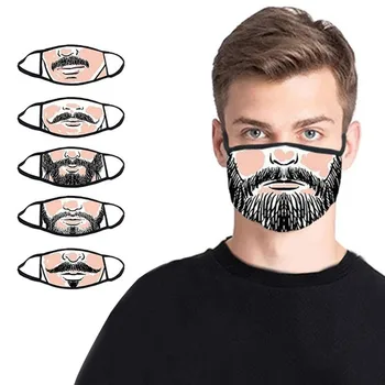 

Dustproof Face Mask Expression Printed outdoor Anti-Dust Double-layer Mask Unisex Breathable Reusable Protective Mask Mascarar