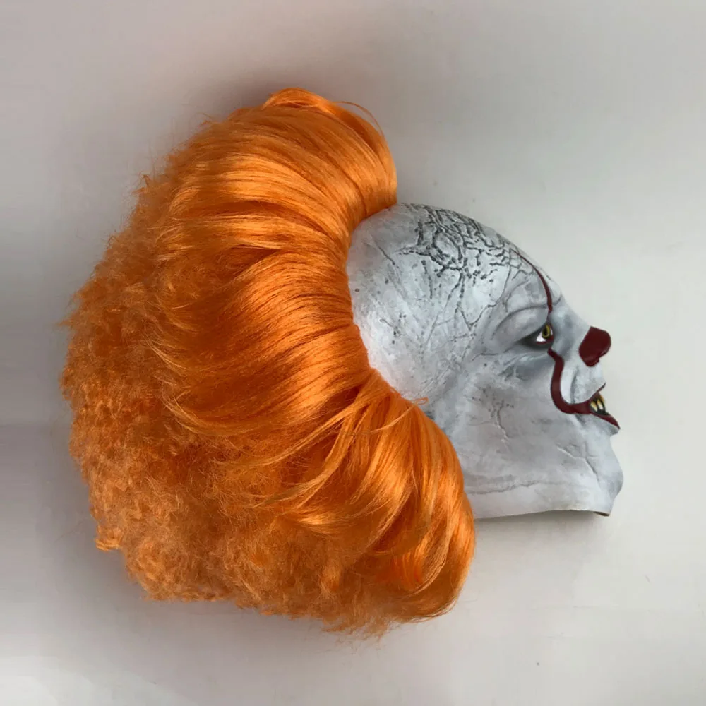 Pennywise Джокер маска Стивен Кинг It Chapter два 2 ужасов клоун Косплей латексный шлем страшный Хэллоуин вечерние костюм, реквизит