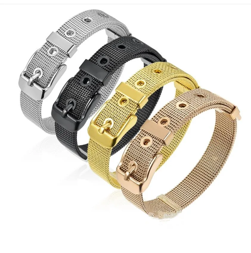1pc 8mm Wide 21cm Length Stainless Steel Bracelet Bangles Wristband Fashion Accessory Top Quality 6