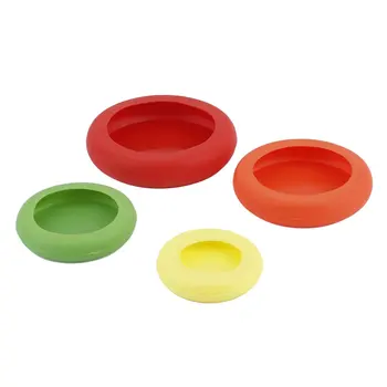 

4Pcs/set Vegetable Fruit Holders Plastic Colorful Food Holders Fresh Cover To Keep Your Food Safe Fresh Kitchen Tools