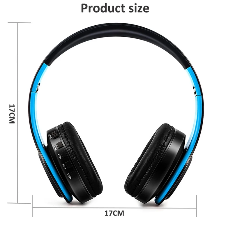 Гарнитура Bluetooth гарнитура складная модная спортивная карта FM беспроводная гарнитура черный+ синий