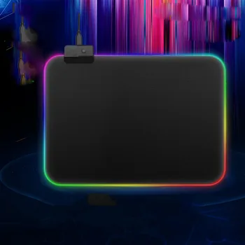 

Mouse Pad RGB Large Colorful LED Lighting Keyboard Mat Portable rubber Gaming Mouse Pad For Computer Loptop