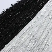 Стиль вышитая сетка блестящая кисточка блесток Тюль Ткань для вечерние платья на свадьбу День рождения материал для украшения одежды «сделай сам» ширина 125 см