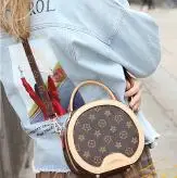 Новая модная женская сумка с принтом винтажная круглая сумка aaa287