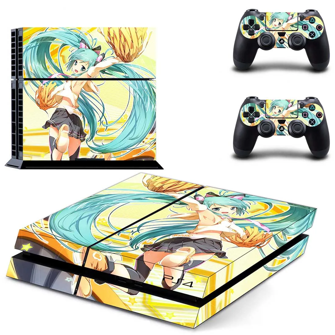 Hatsune Miku PS 4 стикер игровая станция 4 наклейка s, наклейка для PS4 наклейка Pegatinas Adesivo для консоли playstation 4 и 2 контроллера