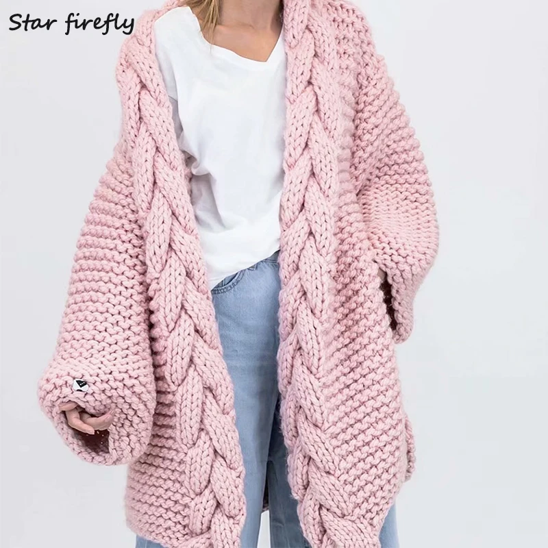 

Star firefly ladies sweater coat 2019 autumn and winter handmade sticks tassel lanterns sleeves fluffy casual sweater