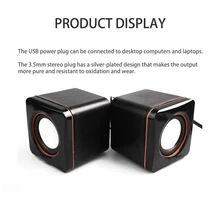 Портативный Саундбар компьютер USB динамик мини-динамик ноутбука 3,5 мм аудио разъем для ноутбука Настольный небольшой квадратный компактный мини-динамик