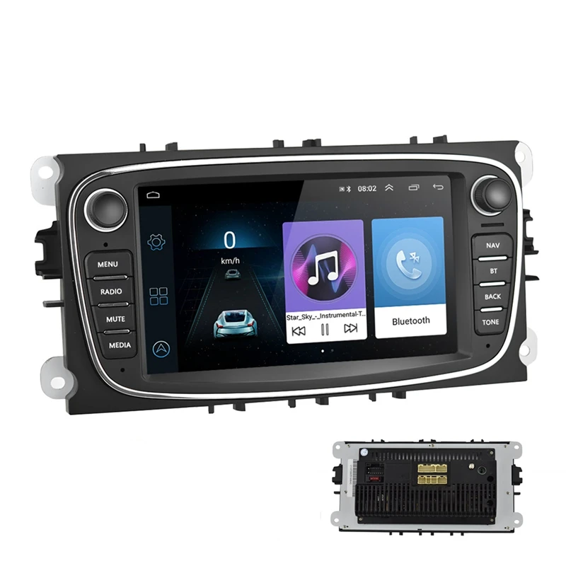 2 Din 7 дюймов Android 8,1 автомобильный DVD мультимедийный плеер 1G+ 16G gps навигация wifi Bluetooth аудио стерео радио плеер для F ord Focu