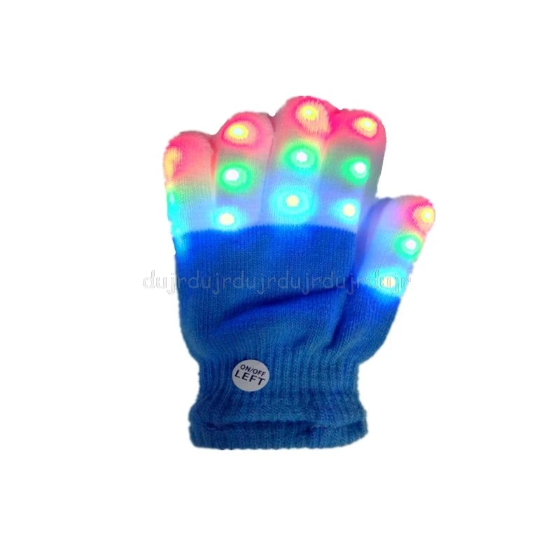 Детский светодиодный светильник на палец, маленькие 6 режимов, мигающий светодиодный, теплые перчатки, яркие светящиеся мигающие D11 19, Прямая поставка