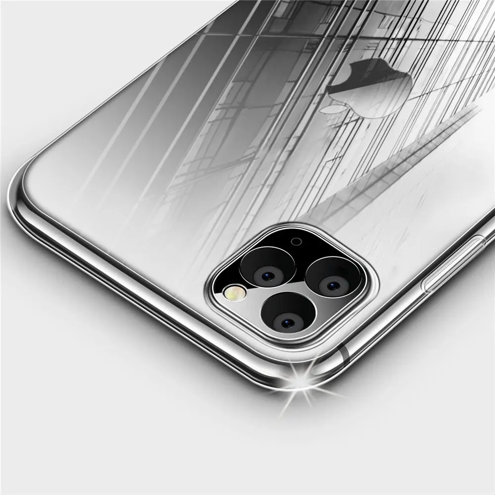 KJOEW прозрачный пластиковый твердый PC чехол для телефона для iPhone 11 Pro Max X XR XS Max 7 8 6 6s Plus прозрачный Ультратонкий чехол-накладка