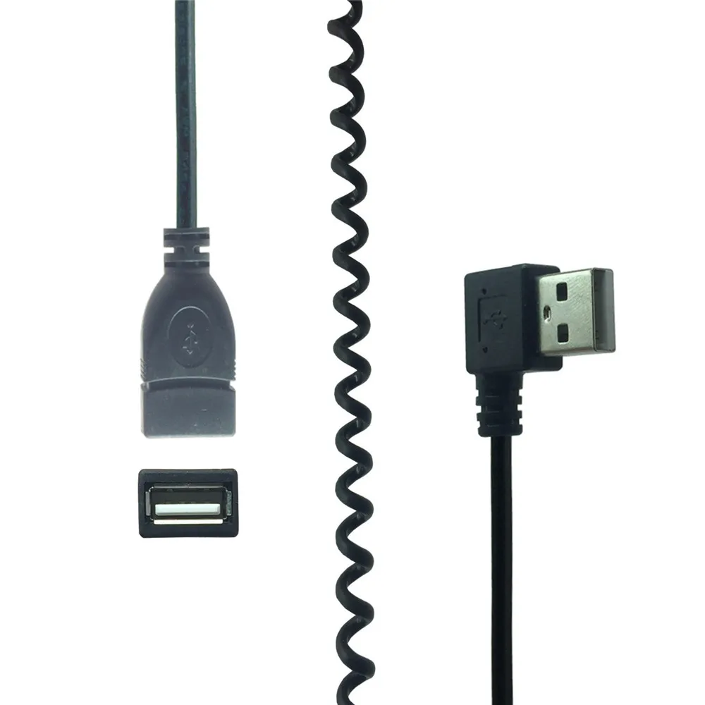 1 м локоть пружинный Спиральный USB 2 0 Мужской и Женский кабель-удлинитель для