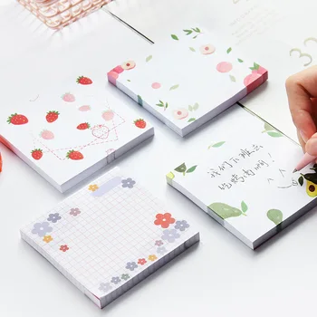 

Cute Flower Memo Pads Sticky Notes Kawaii Strawberry Note Pad Posted It Planner Stickers Korean Stationery School Supplies