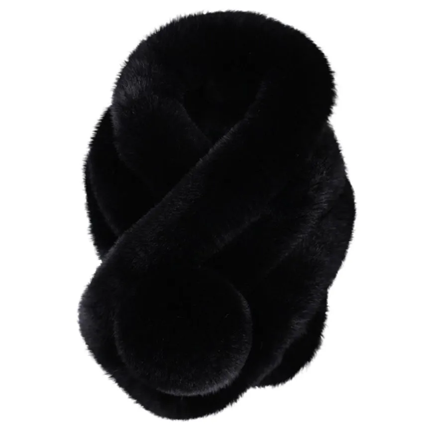 Женский зимний искусственный мех теплый шарф модный утолщенный мех имитация меха трава шарфы палантин Прямая поставка